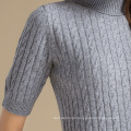 Venda por atacado China Supplier Spring High Neck Wool Cashmere Blend Sweater For Women